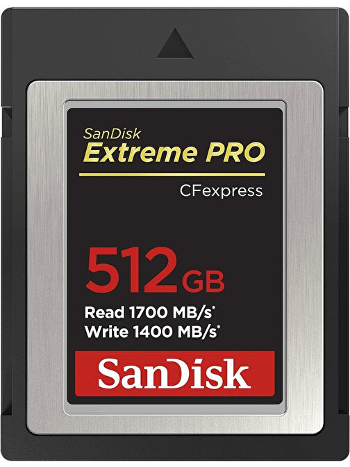 SanDisk Extreme PRO CFexpress 512GB SDCFE-512G-GN4NN 1700MB/s Type B XQD 4K Hafıza Kartı