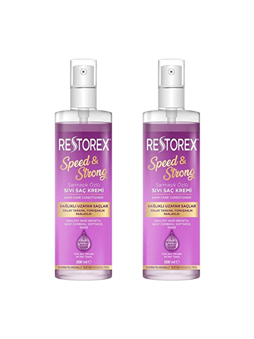 Restorex Sağlıklı Uzama Etkili Sıvı Saç Bakım Kremi 2 x 200 ML