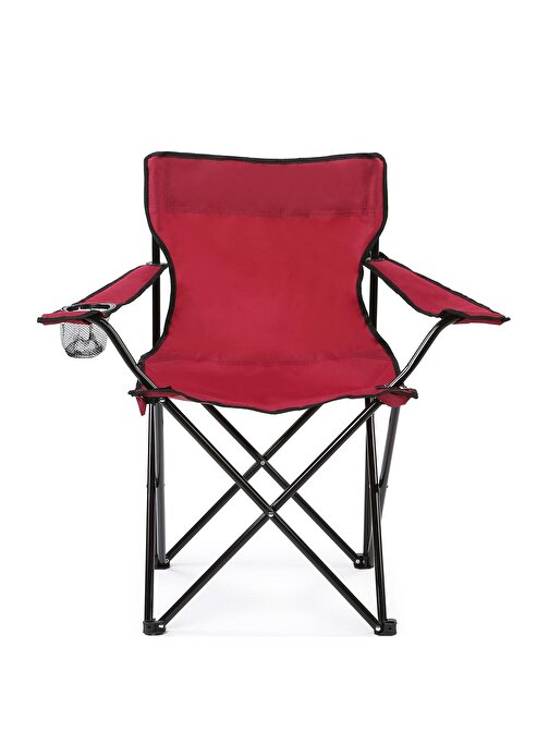 Walke 4 Lü Katlanabilir Kamp Sandalyesi Piknik Sandalyesi Plaj Sandalyesi Kırmızı Taşıma Çantalı