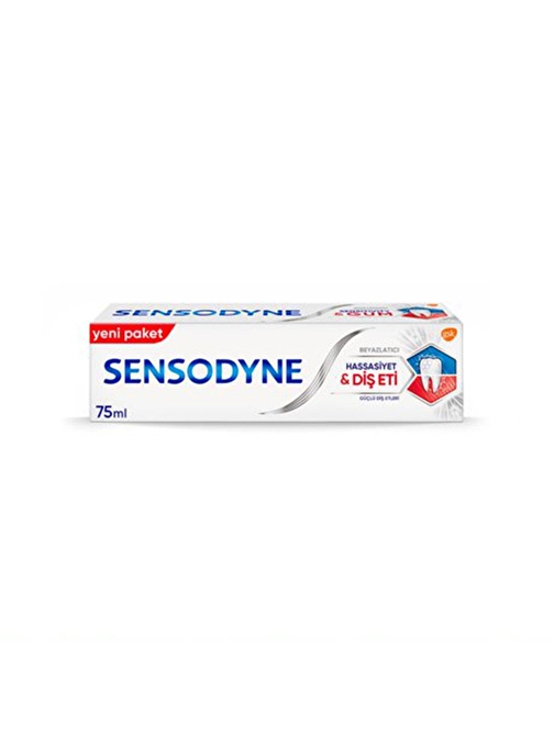 SENSODYNE HASSASİYET&DİŞ ETİ BEYAZ. DİŞ MAC. 75 ML