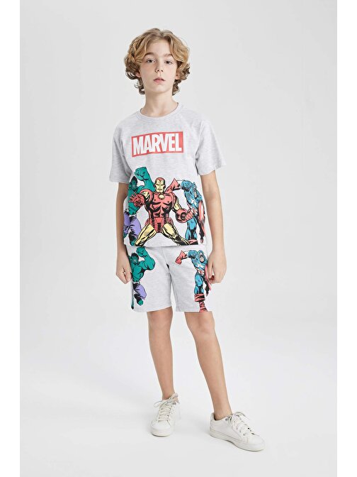 Erkek Çocuk Marvel Comics Tişört Şort 2li Takım B8906A824HS