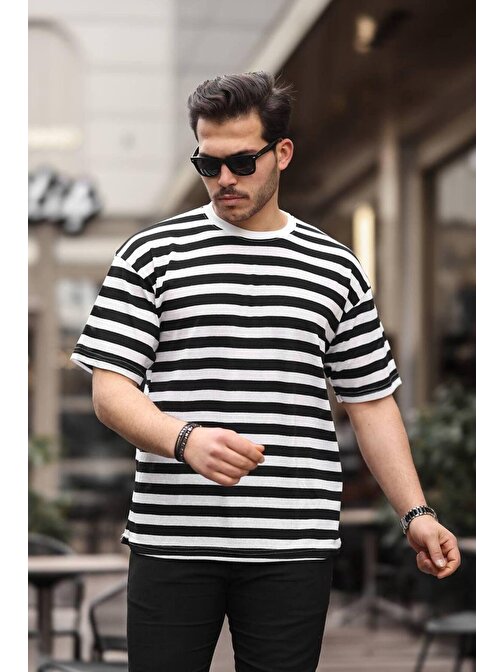 Baskılı Oversize Tişört Ön Arka Baskılı Erkek T-Shirt