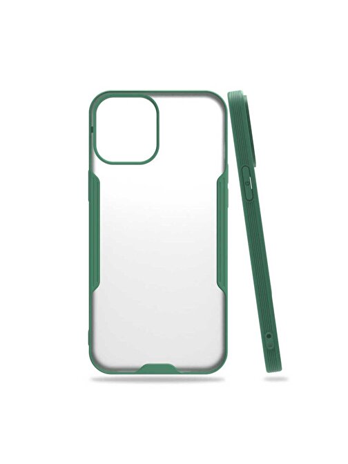 iPhone 12 Pro Max Uyumlu ZORE Parfe Kılıf-Koyu Yeşil