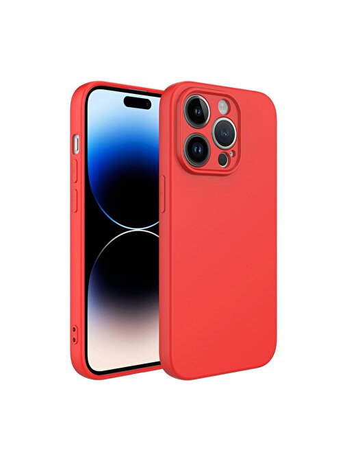 iPhone 14 Pro Max Uyumlu ZORE Kamera Korumalı Mara Lansman Kılıf-Kırmızı