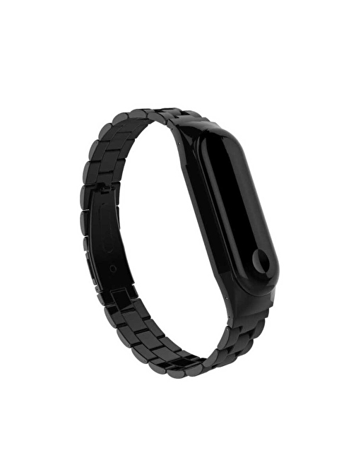 Xiaomi Mi Band 5 Uyumlu KRD-04 Metal ZORE Kordon Siyah