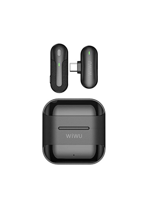 Wiwu Wi-WM001 Type-C Şarj Portlu Kablosuz Yaka Mikrofonu