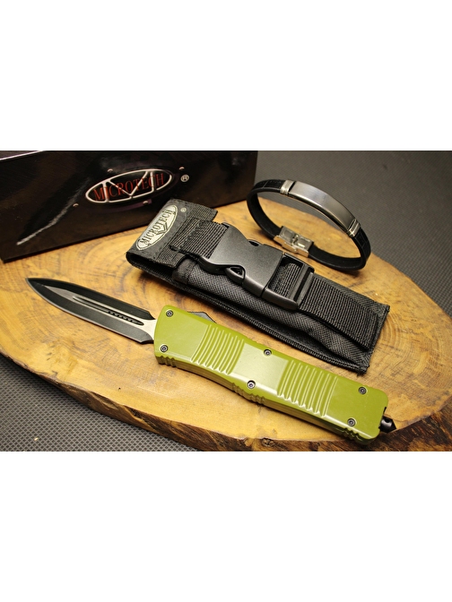 Microtech 22 cm Hardal Renk İçten Çıkmalı Çakı