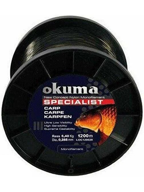 Okuma Carp 1200m 25,00 LB 11,36kg 0,40mm Camou Misina