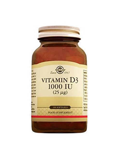 Solgar Vitamin D3 1000 IU 100 Softgel