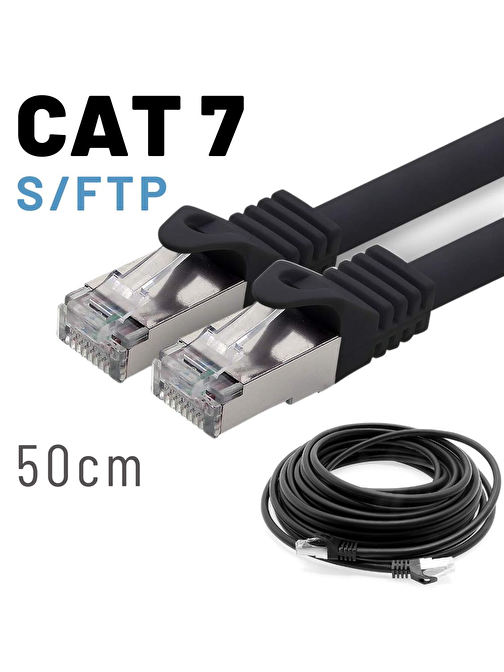 IRENIS 50 Cm CAT7 Kablo S/FTP LSZH Ethernet Network Lan Ağ Kablosu