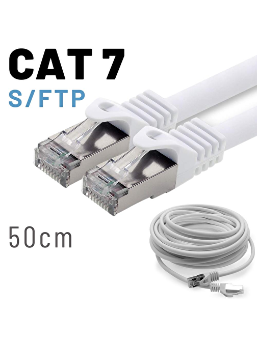 IRENIS 50 Cm CAT7 Kablo S/FTP LSZH Ethernet Network Lan Ağ Kablosu