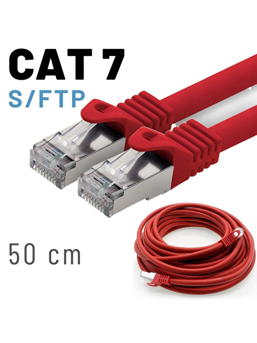 IRENIS 50 Cm CAT7 Kablo S/FTP LSZH Ethernet Network Lan Ağ Kablosu