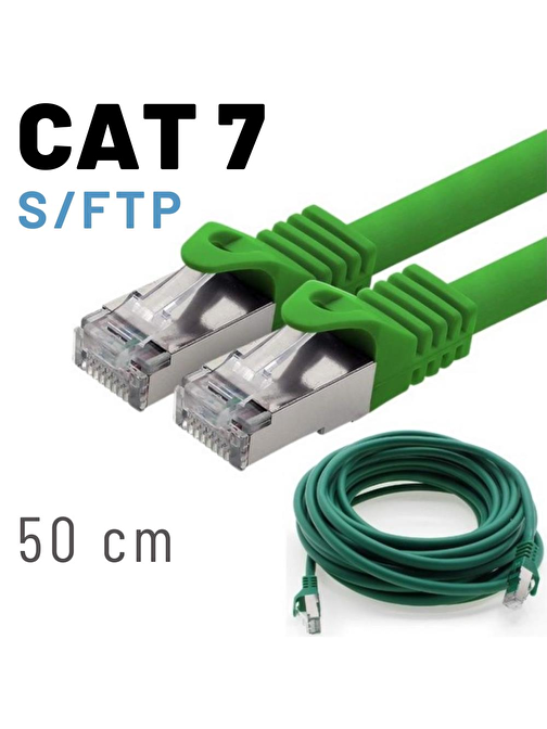 IRENIS 50 Cm CAT7 Kablo S/FTP LSZH Ethernet Network Lan Ağ Kablosu