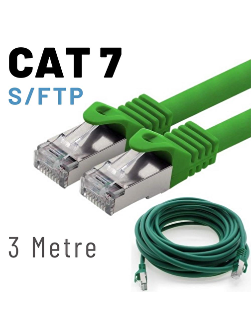 IRENIS 3 Metre CAT7 Kablo S/FTP LSZH Ethernet Network Lan Ağ Kablosu