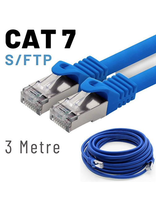 IRENIS 3 Metre CAT7 Kablo S/FTP LSZH Ethernet Network Lan Ağ Kablosu