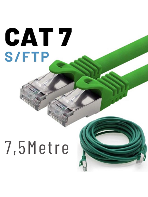IRENIS 7,5 Metre CAT7 Kablo S/FTP LSZH Ethernet Network Lan Ağ Kablosu