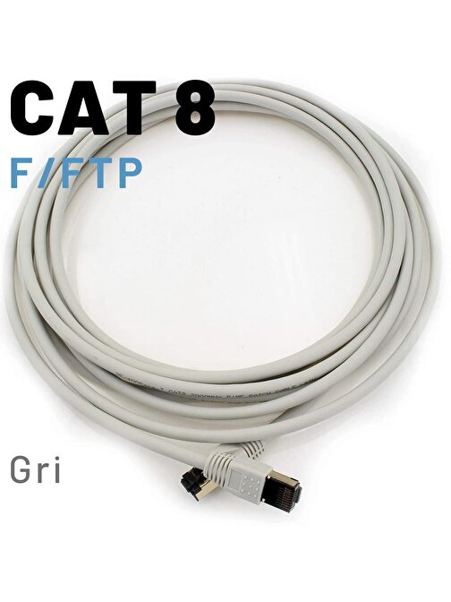 IRENIS 10 Metre CAT8 Kablo F/FTP LSZH Ethernet Network Lan Ağ Kablosu