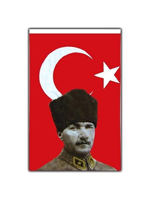Gen-Of Atalı Türk Bayrağı 70x105 cm Alpaka