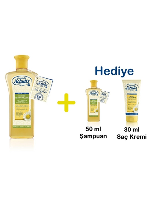 Schultz Onarıcı ve Yenileyici Şampuan 250ml Alana Şampuan 60ml + Saç Kremi 30ml HEDİYE