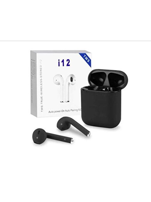 Torima İ12 inPods Bluetooth Kulaklık Pop up 5.0 Stereo Mat Siyah