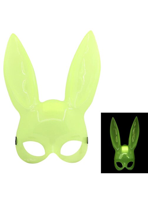 Himarry Karanlıkta Yanan Glow Floresan Tavşan Maskesi 32x22 cm