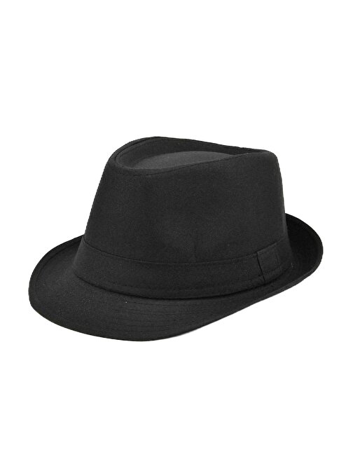 Himarry Çocuk Boy Siyah Kumaş Fötr Şapka Gösteri Şapkası Michael Jackson Şapkası 54 No