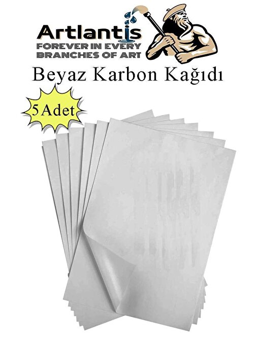 Beyaz Karbon Kağıdı A4 5 Adet 21x29,7 cm Kopya Kağıdı Transfer Kağıdı Renkli Karbon Kağıdı