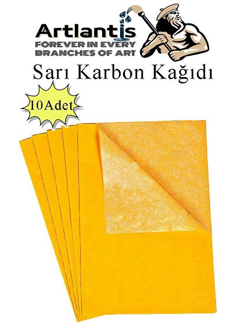 Sarı Karbon Kağıdı A4 10 Adet 21x29,7 cm Kopya Kağıdı Transfer Kağıdı Renkli Karbon Kağıdı