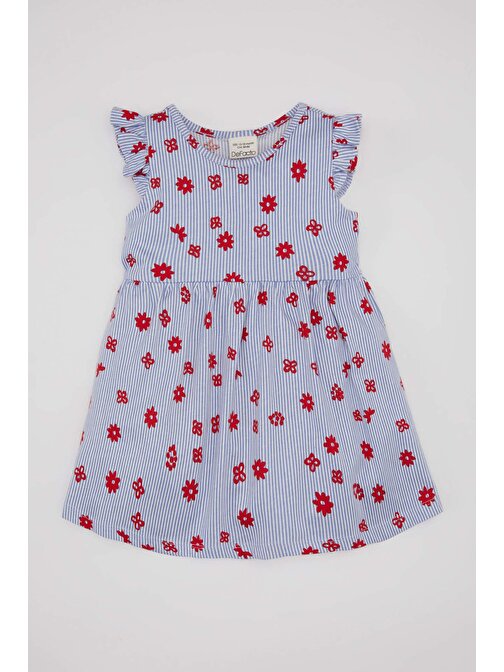 Kız Bebek Desenli Kolsuz Elbise A0136A524SM
