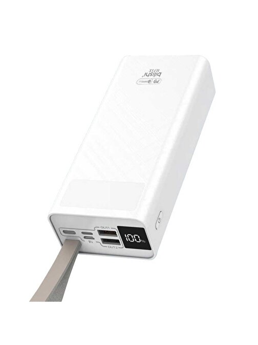 Zore B-30 Askılı Led Göstergeli Taşınabilir Powerbank 30000 mAh