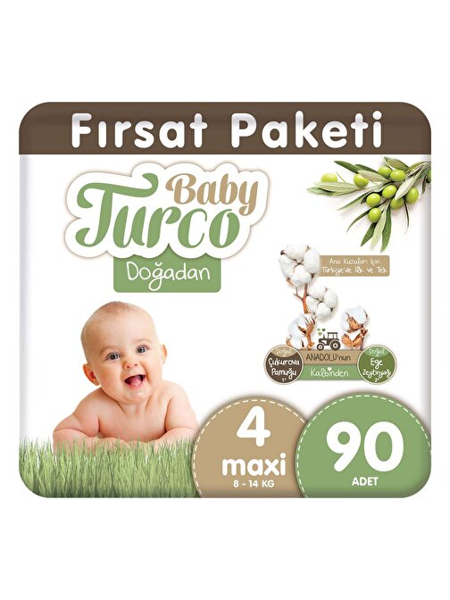Baby Turco Doğadan 4 Numara Maxi 90 Adet