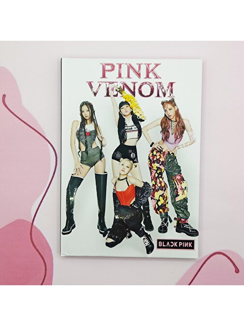 Sert Kapaklı A5 Not Defteri , Tarihsiz Ajanda -  Venom Blackpink