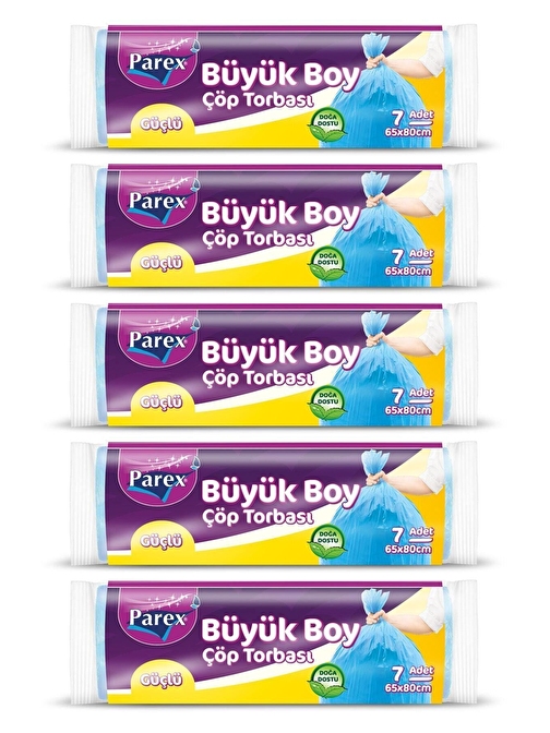 Güçlü Çöp Torbası Büyük Boy 5'li