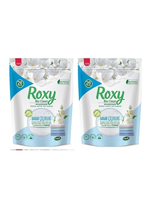 Roxy Bio Clean Doğal Matik Toz Sabun Bahar Çiçekleri 800 gr x 2 Adet