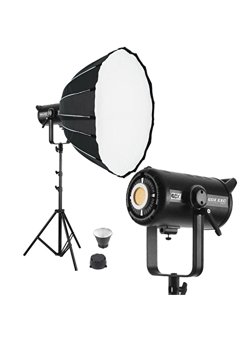 GDX EXC-400-II Plus Bi Color + 120 Parabolic Gridli Softbox Bebek Çekim Seti