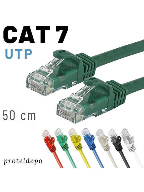 IRENIS 50 cm CAT7 Kablo Ethernet Network İnternet Lan Ağ Kablosu