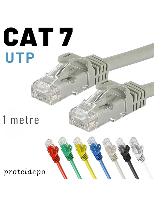 IRENIS 1 metre CAT7 Kablo Ethernet Network İnternet Lan Ağ Kablosu