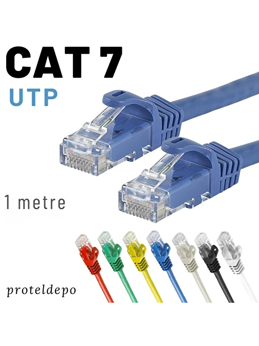 IRENIS 1 metre CAT7 Kablo Ethernet Network İnternet Lan Ağ Kablosu