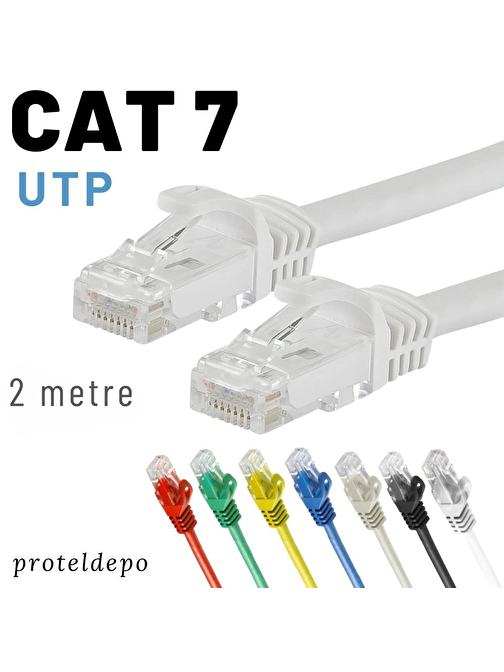 IRENIS 2 metre CAT7 Kablo Ethernet Network İnternet Lan Ağ Kablosu