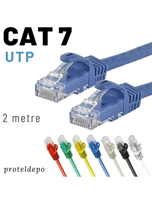 IRENIS 2 metre CAT7 Kablo Ethernet Network İnternet Lan Ağ Kablosu