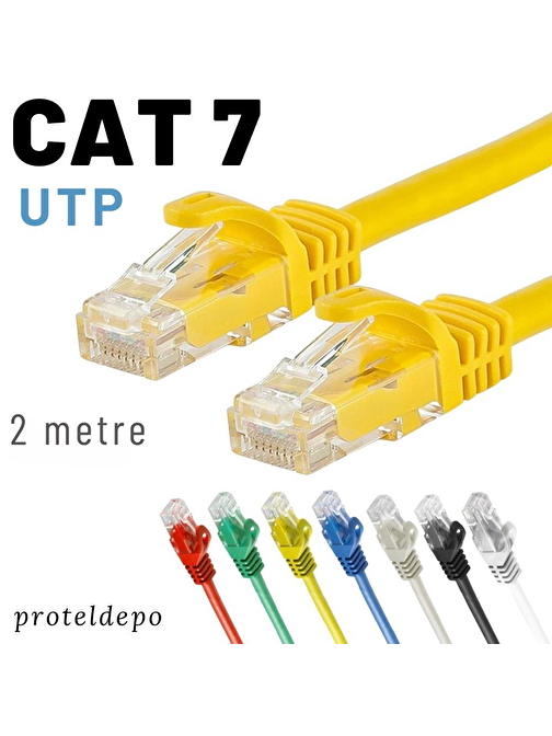 IRENIS 2 metre CAT7 Kablo Ethernet Network İnternet Lan Ağ Kablosu