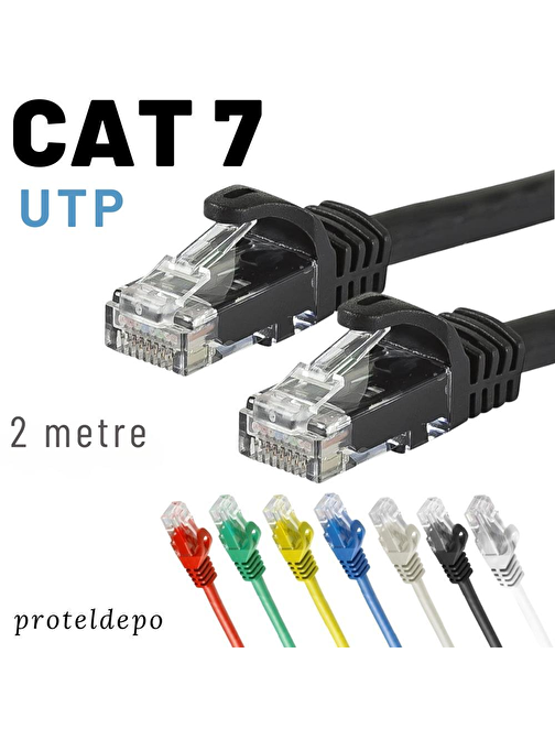 IRENIS 2 metre CAT7 Kablo Ethernet Network İnternet Lan Ağ Kablosu