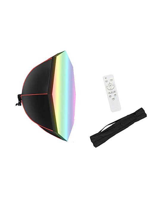 GDX RGB-BW-90 Renkli Işıklı 90cm Softbox