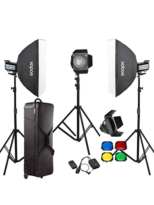 Godox QS600 II W/S 3'lü Stüdyo Paraflaş SoftBox Kit (600 Watt)