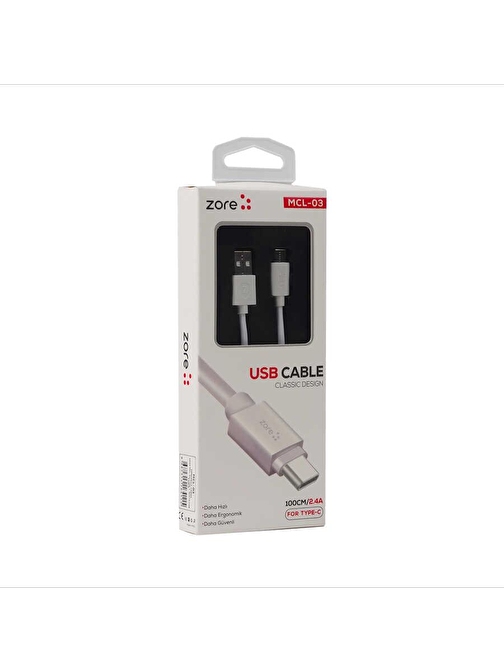 Zore MCL-03 Type-C Usb Kablo