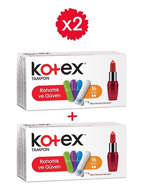 Kotex Tampon Mini 2 x 16'lı