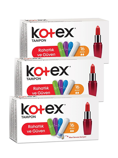Kotex Tampon Mini 3 x 16'lı