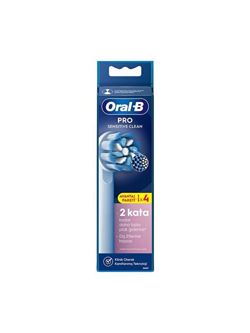Oral-B Pro Sensitive Clean X-Filament Şarjlı Diş Fırçası Yedek Başlığı 4 Adet