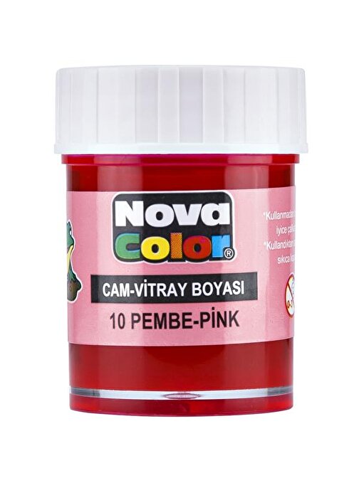 Nova Color Cam Boyası Su Bazlı Şişe Pembe NC-158