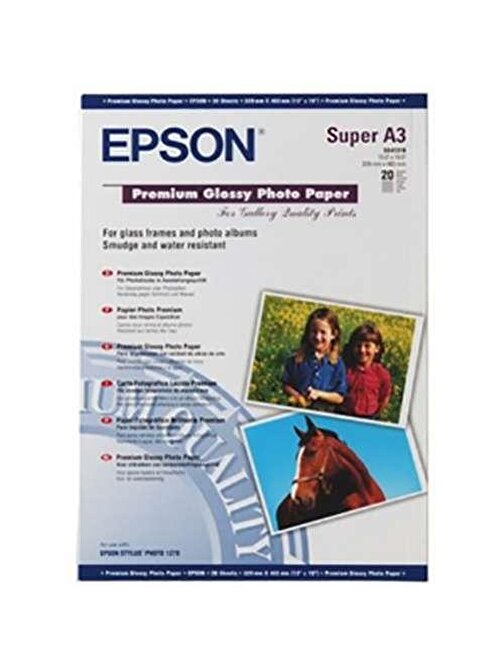 Epson A3+ 250Gram 20'li Premium Glossy Fotoğraf Kağıdı S041316